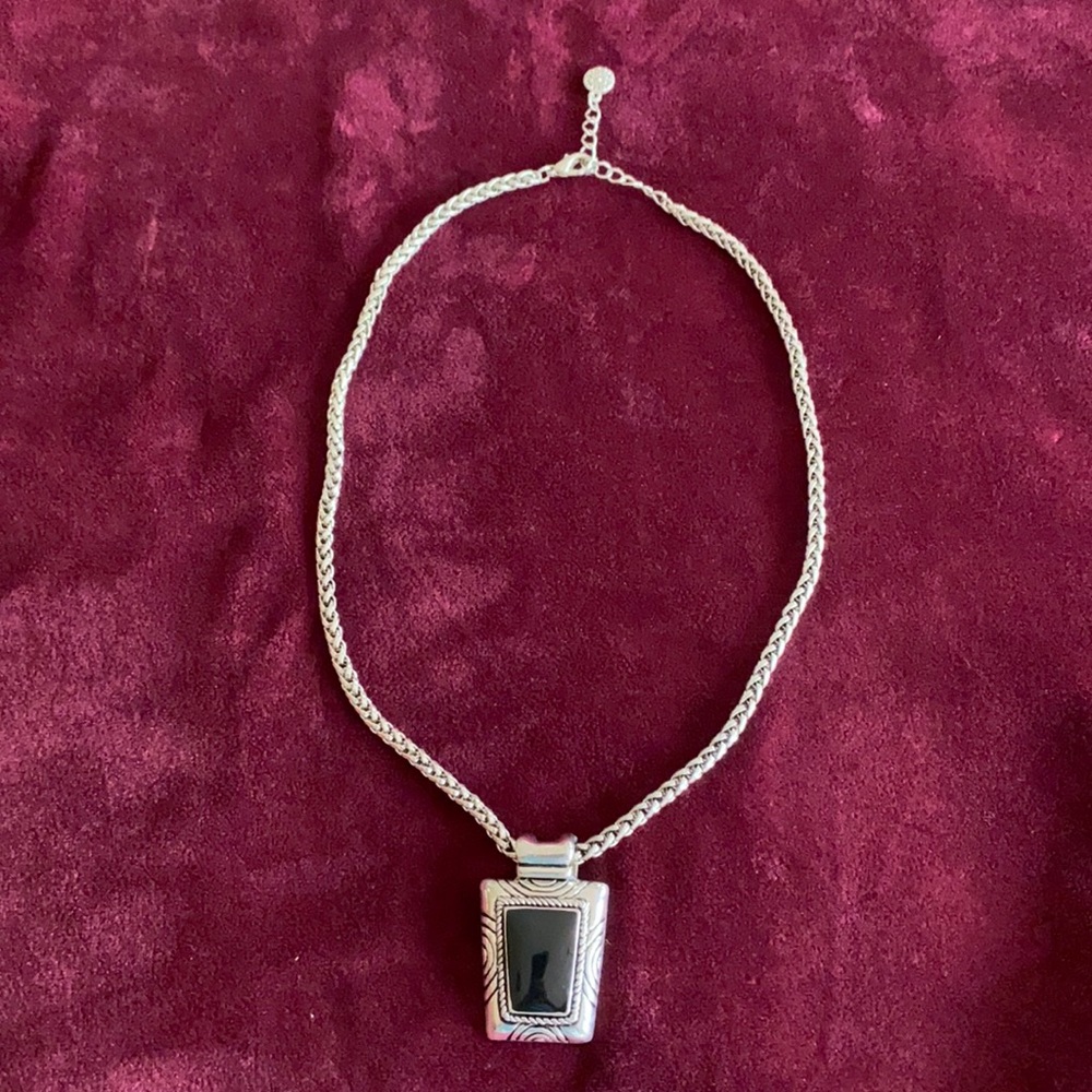 ❤️Vintage necklace & geometric black square pendant